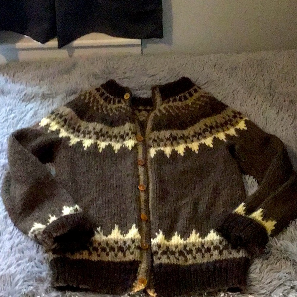 Homemade cardigan sweater